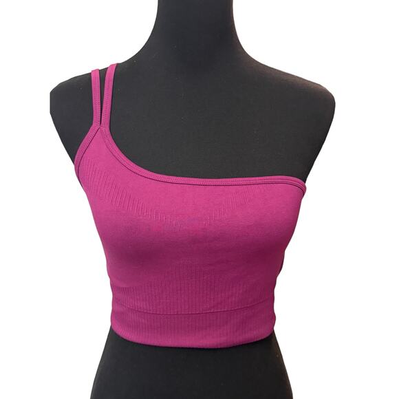 New ~ ZELLA ~ One Shoulder Seamless Sports Bra Size M - Picture 1 of 6